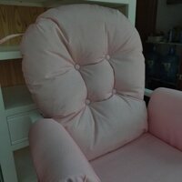 Ghế lắc thư giãn Rocking chair Juno Sofa Màu trắng Nệm hồng phấn