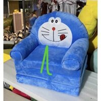 Ghế Lười Bông Hình Thú,Sofa Giường Cho Bé 3 tầng-MẪU DOREMON XANH