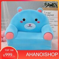 Ghế Lười Bông Hình Thú,Sofa Giường Cho Bé 3 tầng-MẪU GẤU POO XANH (CGHN)