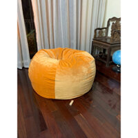 ghế lười hạt xốp chất liệu băng lông nhung