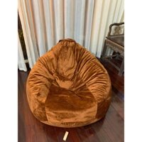 Ghế lười hạt xốp chất liệu băng lông nhung