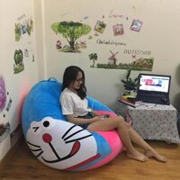 Ghế lười hạt xốp dáng lê hình Doremon GL L02