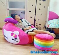 Ghế lười hạt xốp hình tròn phối 7 màu – Kitty GL T05