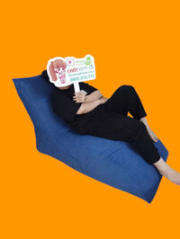 Ghế Lười Hạt Xốp Sofa Dài Kèm Gối Ôm