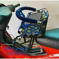 Ghế lưới ngồi xe số cho bé nhỏ (xe Sirius,Future,Wave,Dream,Jupiter,Alexo,Honda Cub,…) có dây đai an toàn