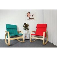 Ghế lưới thư giãn bập bênh Poang - Xanh lá