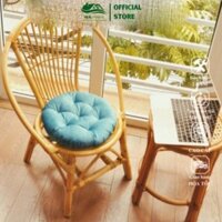 Ghế lười thư giãn cao cấp mây con sò HealHomes, decor homestay ban công, trang trí phòng khách sân