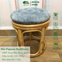 Ghế lười thư giãn Đôn Papasan mây tự nhiên, decor ban công nằm thư giãn đọc sách / HealHomes