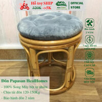 Ghế lười thư giãn Đôn Papasan mây tự nhiên, decor ban công, phòng khách nằm thư giãn đọc sách