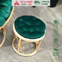 Ghế lười thư giãn Đôn Papasan Giả Mây lõi thép HEALHOMES, decor ban công nằm thư giãn, phòng khách