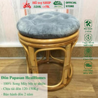 Ghế lười thư giãn Đôn Papasan mây tự nhiên, decor ban công, phòng khách