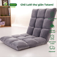 Ghế Lười thư giãn Tatami ngồi bệt Nhật Bản bọc nhung cao cấp mềm mịn êm ái / SmartHomes