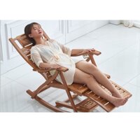 Ghế lười tựa lưng tatami bằng tre nguyên chất - Ghế thư giãn bập bênh thư giãn gỗ tre cao cấp giá rẻ