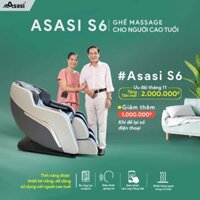 GHẾ MASSAGE CHO NGƯỜI GIÀ - ASASI S6  Sản phẩm giành cho người lớn tuổi - Ghi Xám