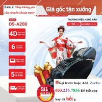 Ghế massage Okinawa A200, 4D, 12 bài tập, điều khiển tiếng Việt, ốp nhựa - New