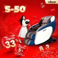 Ghế massage Sankito S-50,Ghế Massage Nhiệt Hiện Đại, Điều Khiển Bằng Giọng Nói, Cảm Biến Lùi Tường Tiết Kiệm Không Gian