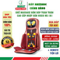 Ghế massage toàn thân cao cấp Nhật Bản Nikio NK-181 - Xoa bóp, đấm bóp, áp suất khí, nhiệt hồng ngoại - Màu đỏ