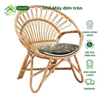 Ghế mây đơn tròn SMARTHOMES thư giãn đọc sách, trang trí phòng khách, decor phòng ngủ, ban công