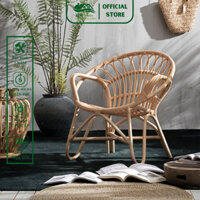 Ghế mây đơn tròn thư giãn đọc sách, trang trí phòng khách nghỉ ngơi, decor phòng ngủ HEALHOMES