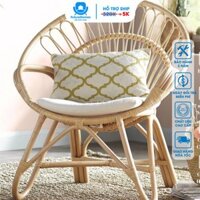 Ghế mây đơn tròn thư giãn đọc sách, trang trí phòng khách, decor phòng ngủ, ghế ban công ngoài trời / FutureHomes