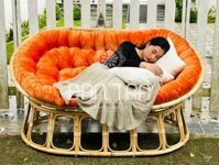 Ghế Mây Mamasan Size 1m6, Ghế Sofa Mây, Ghế Mây Papasan Đôi Thư Giãn Kèm Nệm Cao Cấp - Xưởng Bàn Ghế Mây Tre ĐAN TRÀ  Được Chọn Màu Nệm