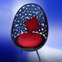 Ghế mây nhựa đan đồng tiền