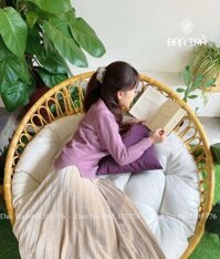 Ghế Mây Papasan Cách Tân 1m4, Ghế Mây Tròn Tình Yêu Love Nest- Ghế Mây Thư Giãn Đọc Sách- Ghế Mây Lười Relax- Nội Thất Mây Tre Đan Trà