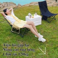 Ghế Nằm Gấp Gọn Đa Chức Năng Ngoài Trời Ghế Câu Cá Bãi Biển Cắm Trại Dã Ngoại Siêu Nhẹ Di Động Có Thể Chịu 120kg