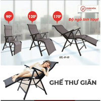 Ghế nằm thư giãn ở nhà GXL-01-03 chính hãng xuân hòa khung thép vải lưới gấp gọn