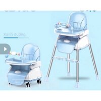 Ghế ngồi ăn dặm có bánh xe, đệm và đồ chơi Cody baby