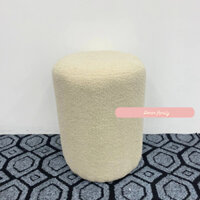 Ghế Ngồi Bàn Trang Điểm LÔNG CỪU Màu Be 40x33x33cm - Hoàn tiền 100% nếu khách không hài lòng