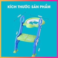 Ghế ngồi bồn cầu, nắp bồn cầu có thang vịn cho bé tự đi vệ sinh