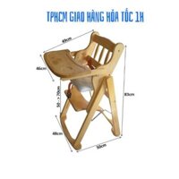 Ghế ngồi cho bé ăn dặm bằng gỗ TDK