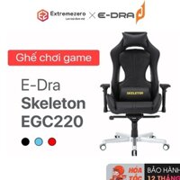 Ghế ngồi chơi game cao cấp Edra Skeleton EGC220 - Chất liệu da PU - Đệm đúc nguyên khối - Kê tay 4D - Hàng chính hãng