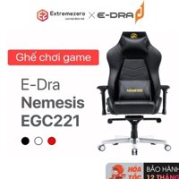 Ghế ngồi chơi game cao cấp Edra Nemesis EGC221 - Chất liệu da PU - Đệm đúc nguyên khối - Kê tay 4D - Hàng chính hãng