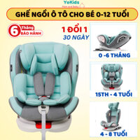 Ghế ngồi ô tô cho bé 360 An toàn, Ghế ngồi ô tô đệm ghế êm xoay 360 độ isofix cao cấp chống rung chống va đập
