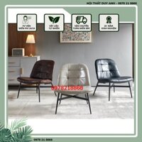 Ghế ngồi thư giản đọc sách bọc da chân thép sơn tĩnh điện TG002