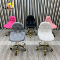 Ghế Ngồi Trang Điểm Mẫu Cúc Chân Bánh Xe Vàng Nhện Hiện Đại (Hàng Sẵn)