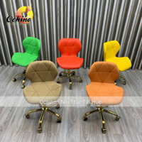 Ghế Ngồi Trang Điểm Xoay Mẫu Kim Cương Chân Bánh Xe Vàng Nhện Bền Đẹp (Hàng Có Sẵn)
