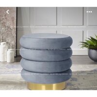 Ghế Ngồi Trang Hồ Lô Điểm Kiểu Lông Cừu Màu Kem Đơn Giản -HUYỀN TRANG DECOR