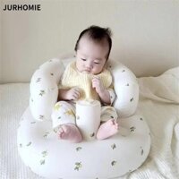 Ghế ngồi trẻ em bơm hơi JURHOMIE, Ghế Sofa bơm hơi cho bé có thể gập lại di động, họa tiết hoạt hình PVC Ghế tắm cho bé