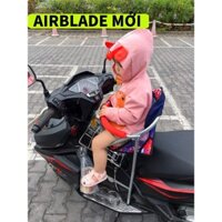 Ghế ngồi xe AIRBLADE (2014-2024) cho bé , Ghế ga xếp sắt sơn tĩnh điện , gấp gọn được an toàn cho bé , Ghế đi xe máy ab