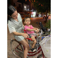 ghế ngồi xe đạp đằng trước, đằng sau xe đạp xe đạp điện inox yên da cao cấp