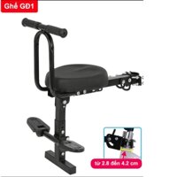 ghế ngồi xe đạp điện cho bé bản cao cấp GĐ1, ghế ngồi trước, phuộc nhún, giảm sóc, an toàn