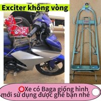 Ghế ngồi xe em bé EXCITERcó vòng và không vòng dùng cho xe số , ghế số gập inox có vòng , không vòng , có dây đai cho bé