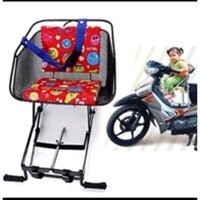Ghế ngồi xe máy cho bé-Ghế đi xe máy cho bé bằng sắt có dây đai an toàn