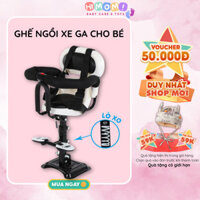 Ghế Ngồi Xe Máy Cho Bé Giảm Xóc Cho Xe Ga Vision, SH, Lead, Tựa Lưng Êm Ái Dùng có đai an toàn