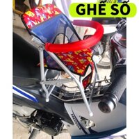 Ghế ngồi xe máy có vòng xếp gọn xe số cho bé , ghế đi xe máy số xếp gọn