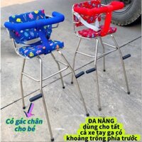 Ghế ngồi xe máy đa năng bán chạy cho bé , gập có vòng , Ghế Ga Gập Inox Có Vòng  LEAD , ATILA , NOZZA , GRANDE , SH MODE