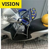 Ghế ngồi xe máy Vision , có vòng an toàn , ghế ga xếp sắt sơn tĩnh điện